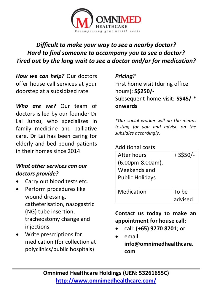 House Calls & Home Care OmniMed Healthcare